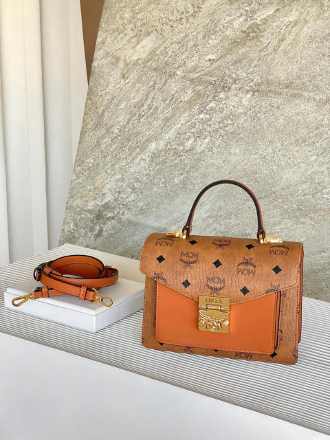 MCM Tracy Satchel Handbag/Crossbody Accordion Bag