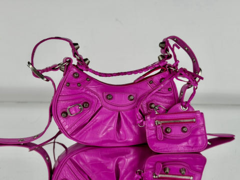 Balenciag Le Cagole half-moon underarm bag