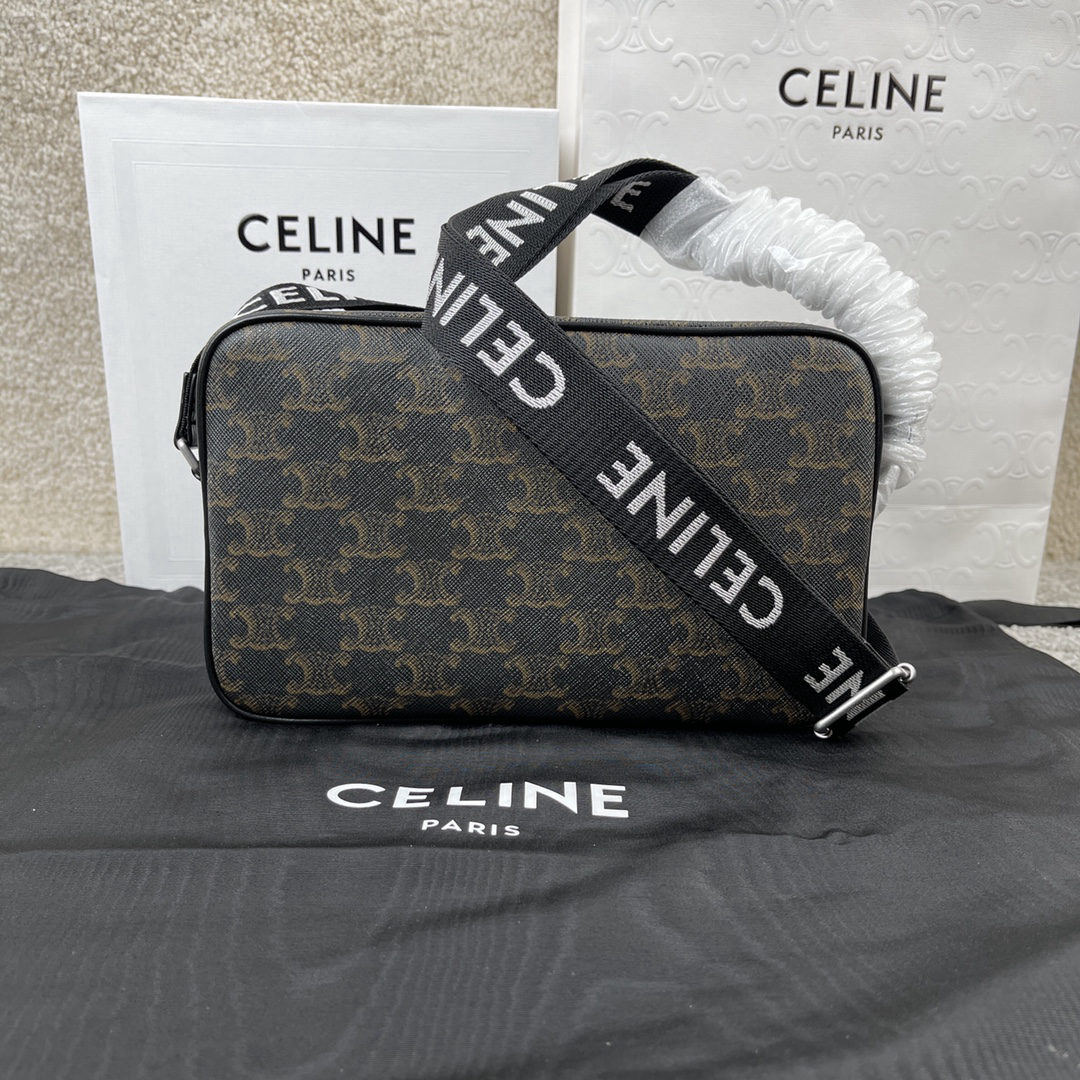 Celine logo print medium messenger bag
