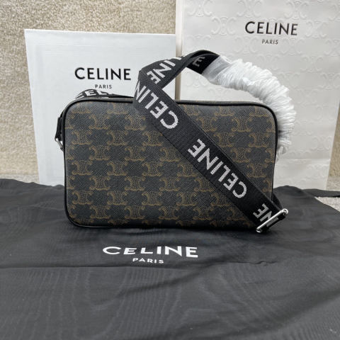 Celine logo print medium messenger bag