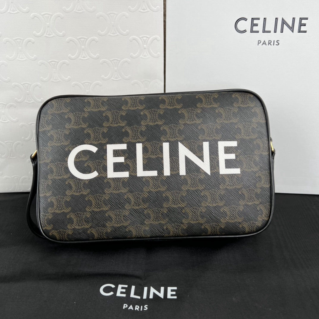 Celine logo print medium messenger bag