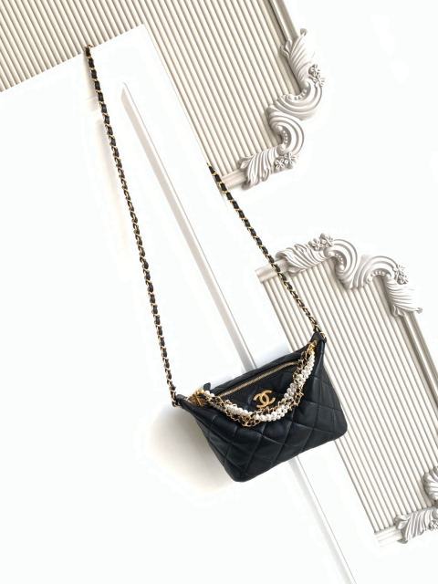 CHANEL Pearl Chain Lunch Box Bag