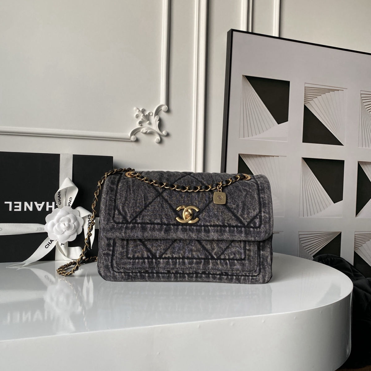 CHANEL Fall/Winter Limited Edition Denim Shopping Bag