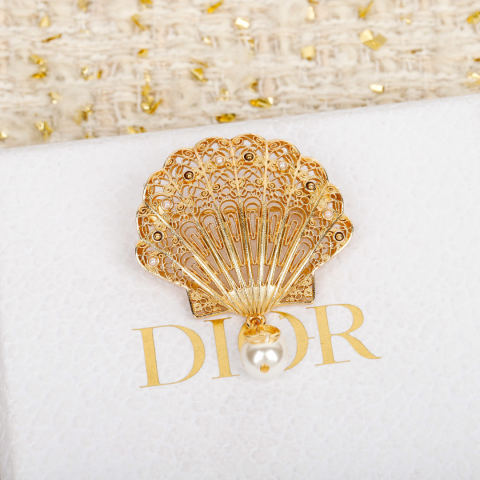 DIOR Shell and Pearl Brooch