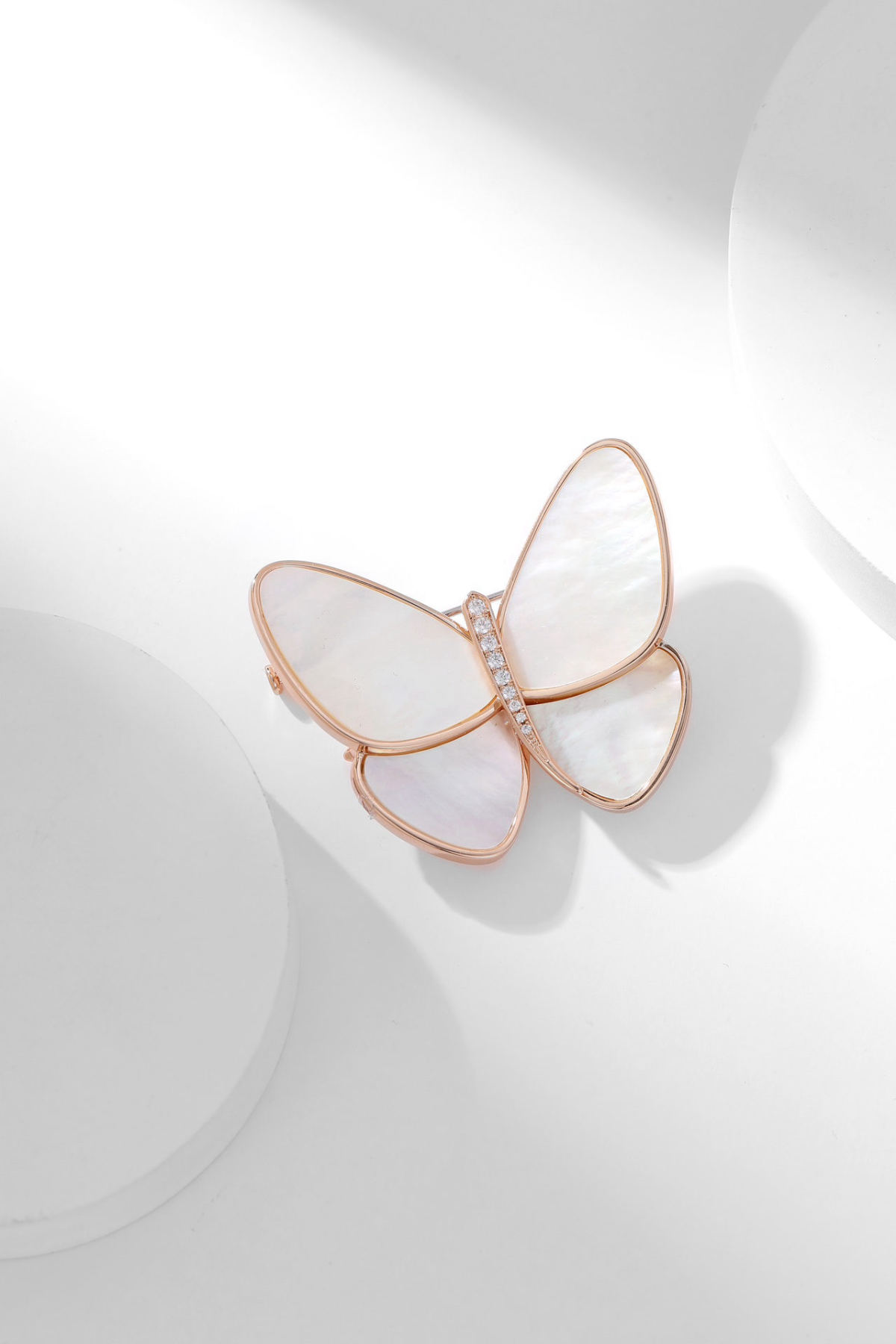 White Shell Butterfly Brooch