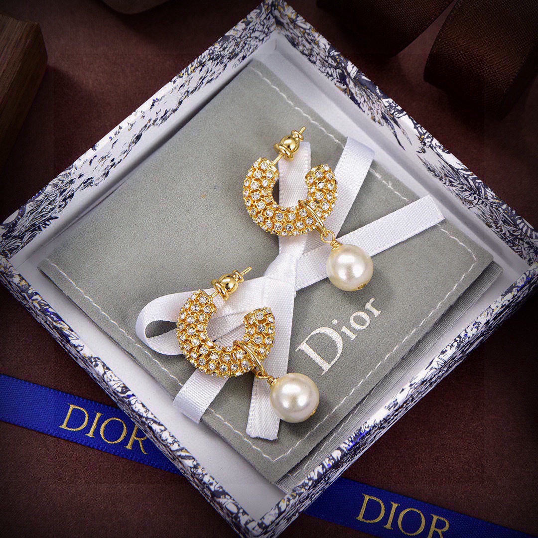 Dior's artistic openwork earrings
