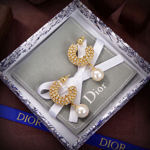 Dior's artistic openwork earrings