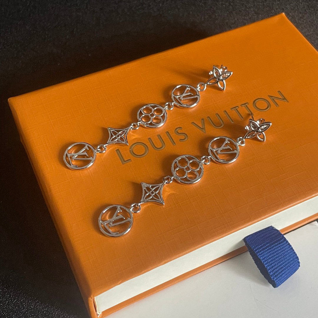 LV letter earrings