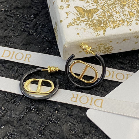 Dior vintage enamel CD earrings