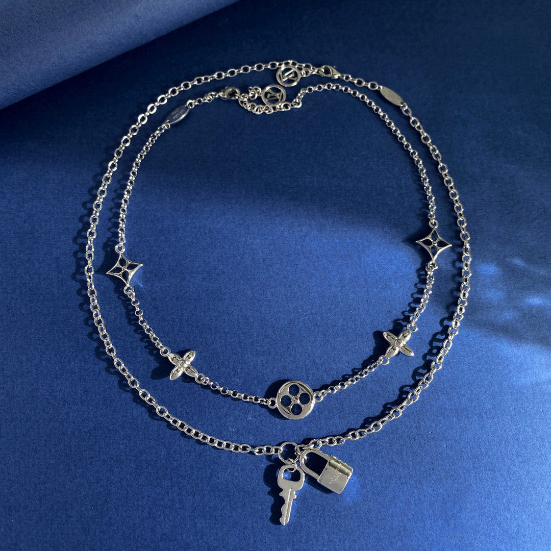 LV double chain necklace
