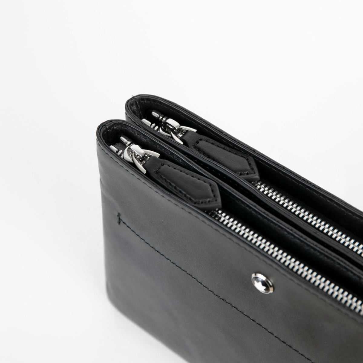 MONTBLANC Soft Leather Mini Double Pocket Crossbody Bag