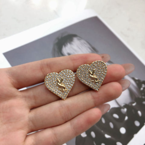 YSL Saint Laurent Heart Earrings